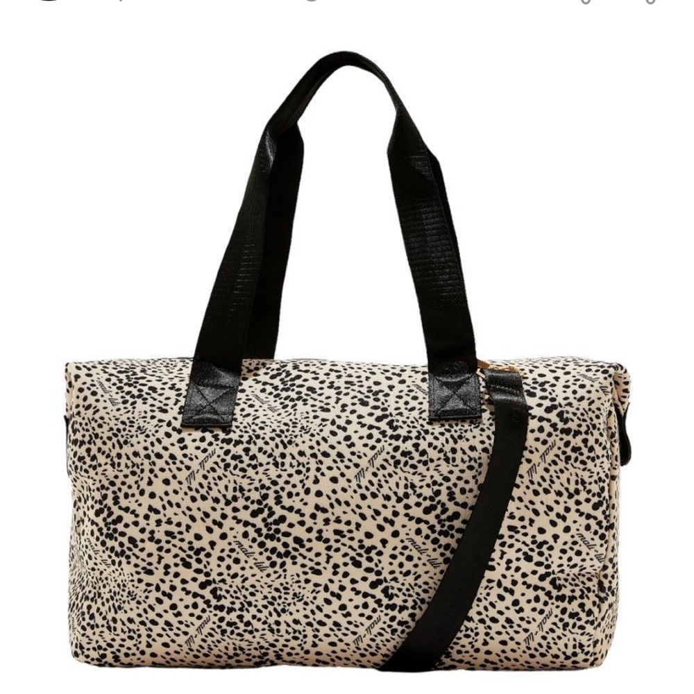 Mali + Lili Signature Leopard Print Weekender Bag NEW With Tags